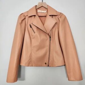 Marie Oliver Peach 100% Leather Jacket